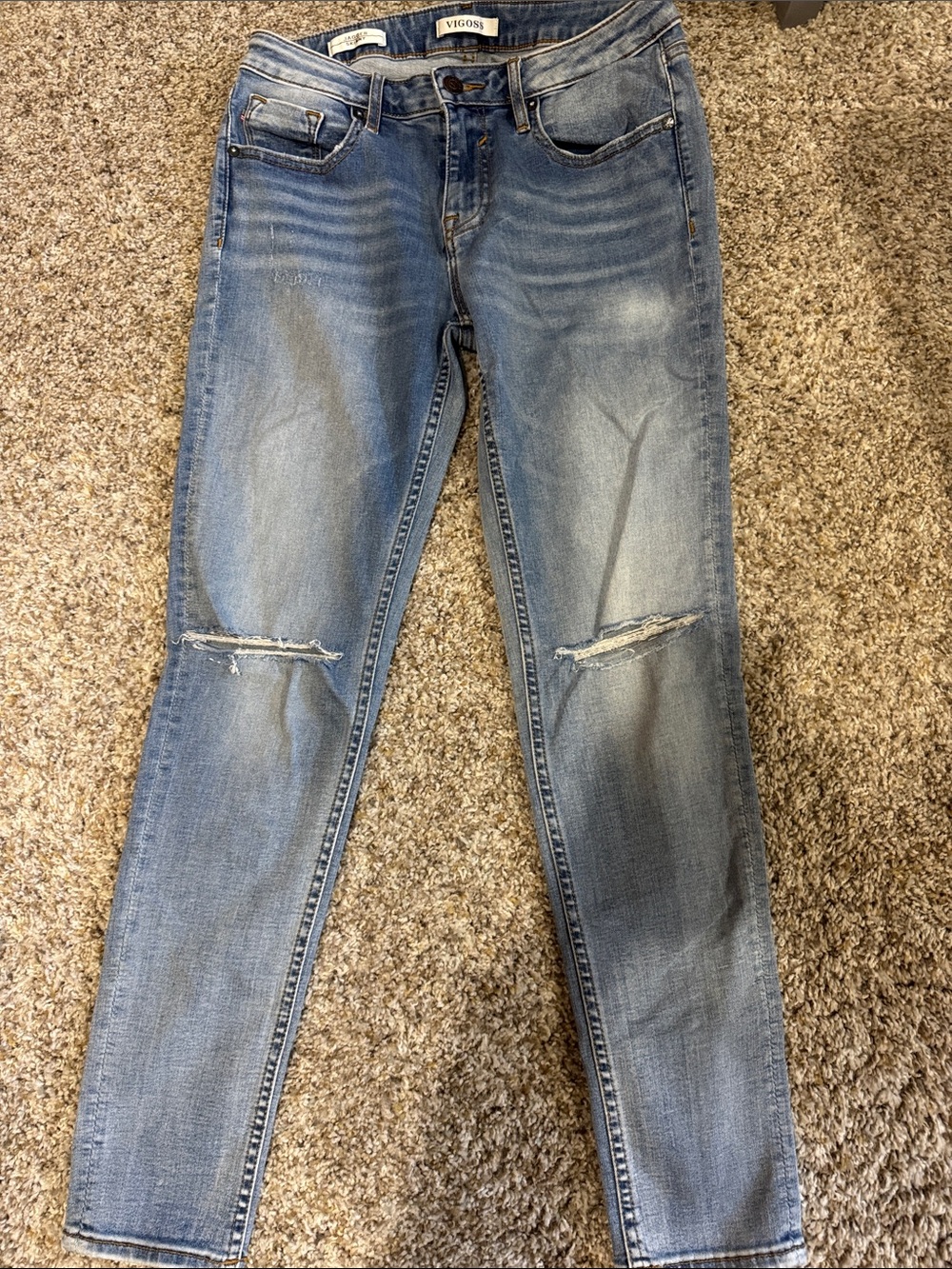 Vigoss Light Blue Distressed Skinny Jeans